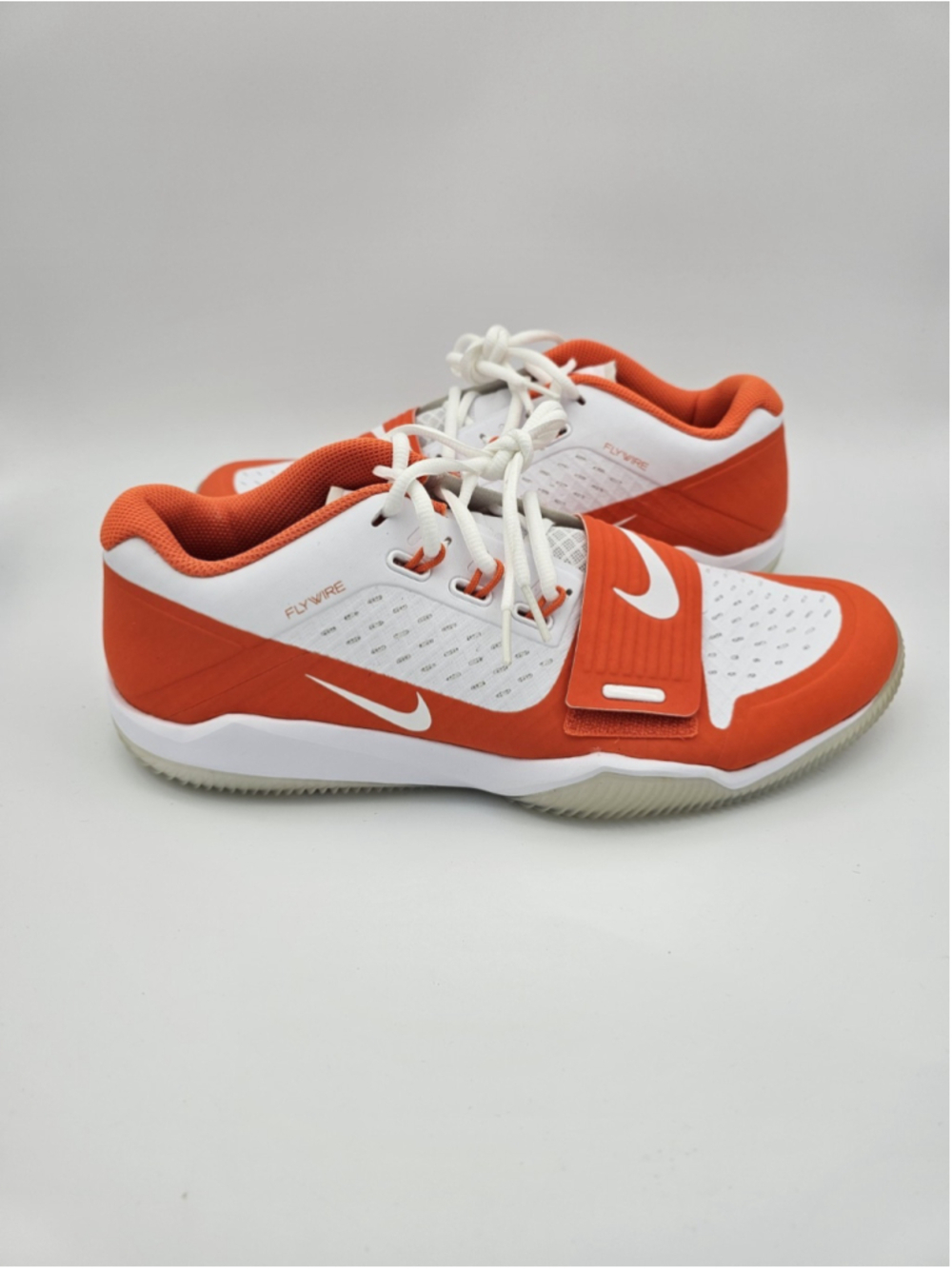 Nike Alpha Menace Turf Low Football Shoes White/Orange Mens BV3997-105 Size 10